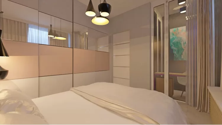 Спальня в дизайн-проекті квартири-студії ЖК Славутич — InsideOut