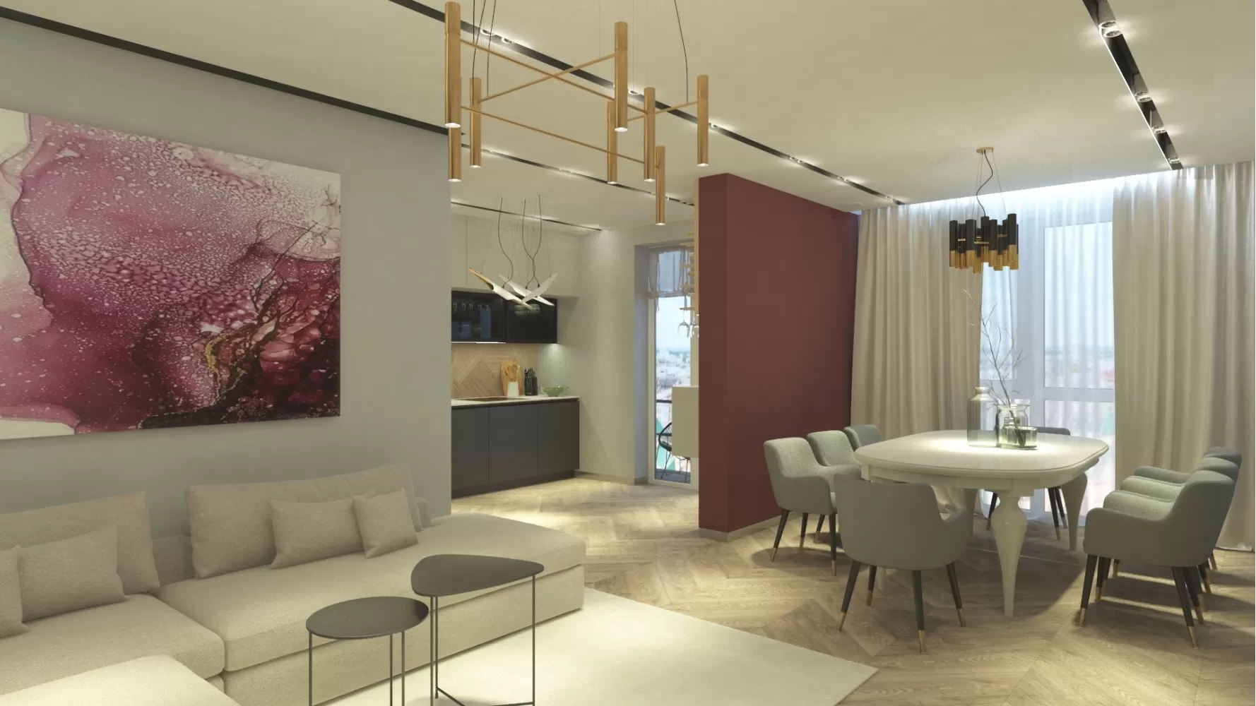 Студія в дизайн-проекті 2-кімнатної квартири ЖК Ярославів Град — InsideOut