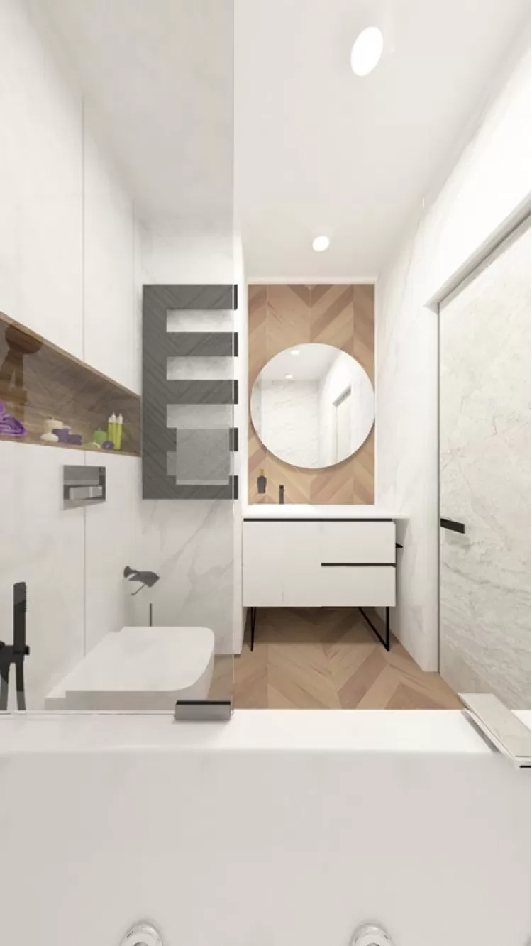 Фотография: Ванная  – Дизайн-проект квартиры-студии в ЖК Заречный – 432