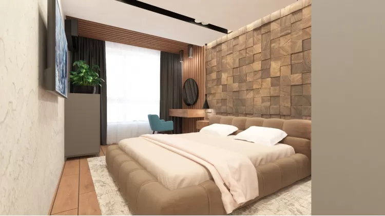 Спальня  – фото интерьера № 443