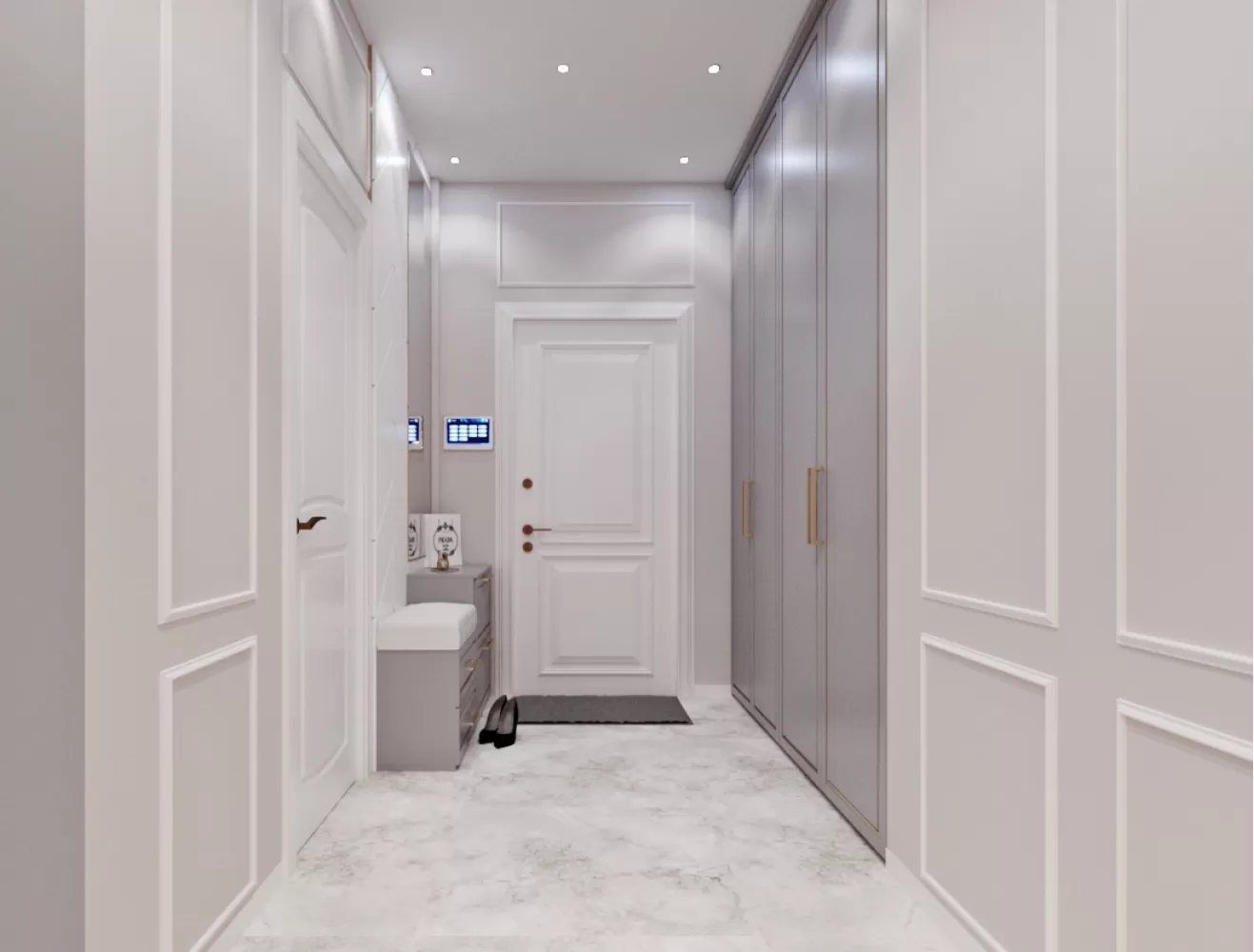 Холл — Дизайн-проект 1-кімнатної квартири в ЖК Манхеттен, 52 м.кв — студія дизайну Inerior12