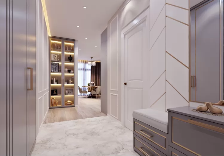 Холл — Дизайн-проект 1-кімнатної квартири в ЖК Манхеттен, 52 м.кв — студія дизайну Inerior12
