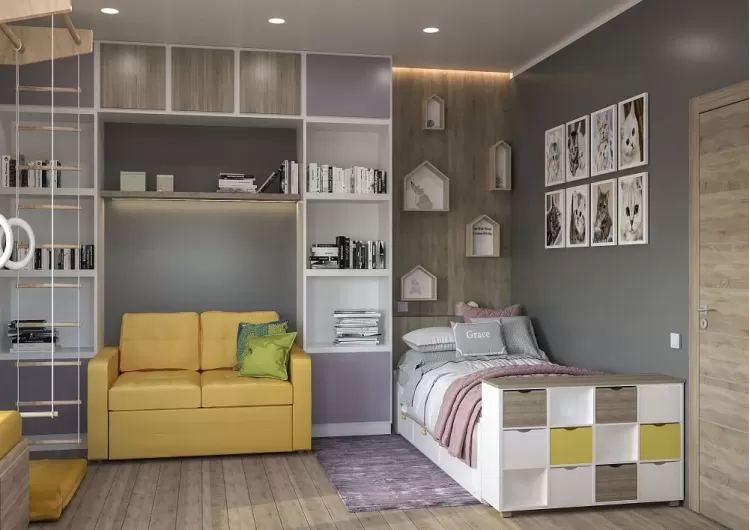 Дитяча - Дизайн-проект приватного будинку в стилі лофт, 200 м. кв - студія дизайну Inerior12