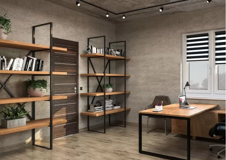 Кабинет — Дизайн-проект частного дома в стиле лофт, 200 м. кв — студия дизайна Inerior12