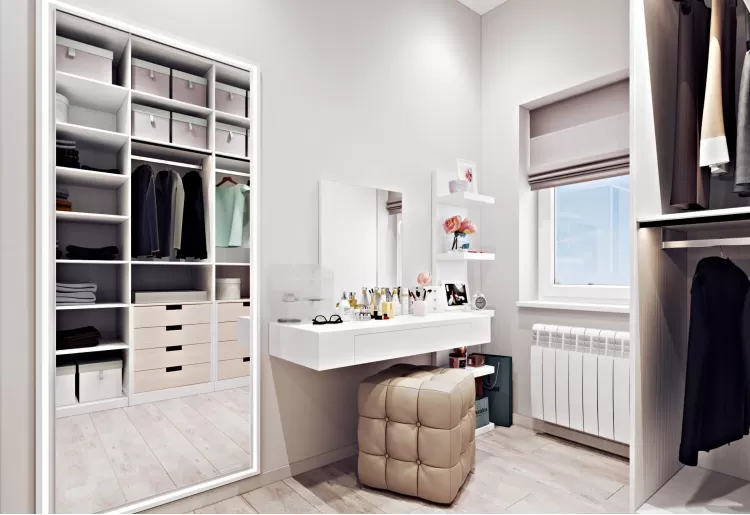 Гардеробна-1 - Інтер'єр приватного будинку в сучасному стилі, 180 м.кв - студія дизайну Inerior12