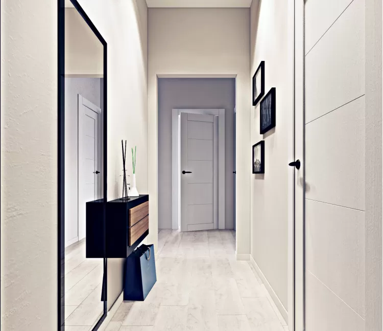 Холл — інтер'єр приватного будинку в сучасному стилі, 180 м.кв — студія дизайну Inerior12