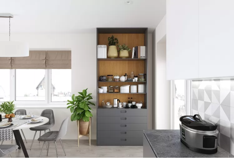 Кухня — Интерьер частного дома в современном стиле, 180 м.кв — студия дизайна Inerior12