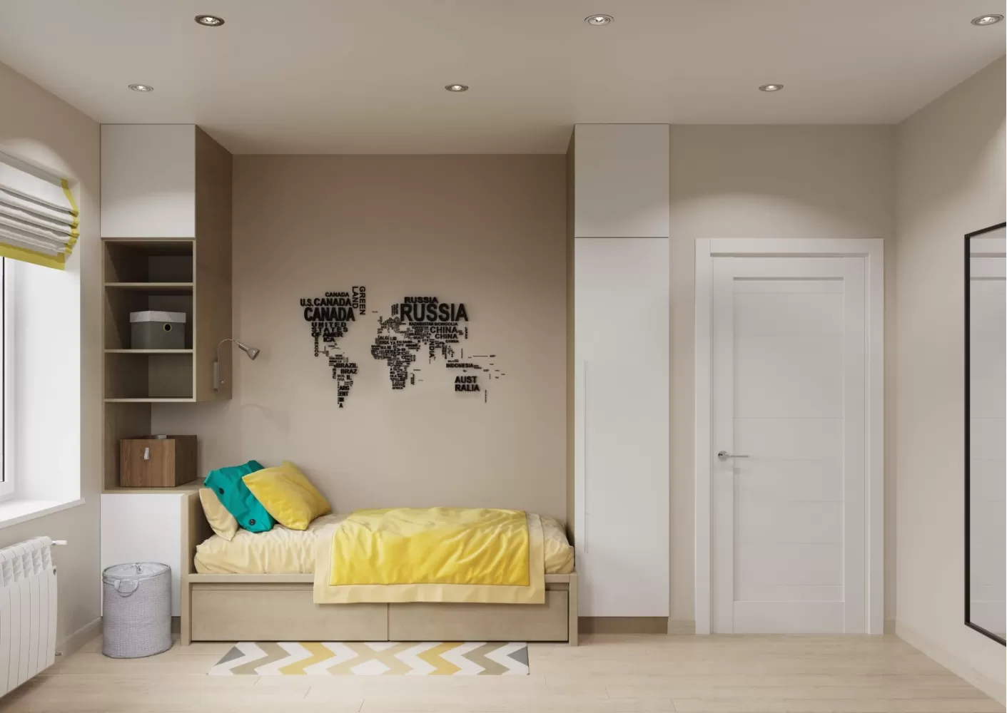 Детская-2 — Интерьер частного дома в современном стиле, 180 м.кв — студия дизайна Inerior12