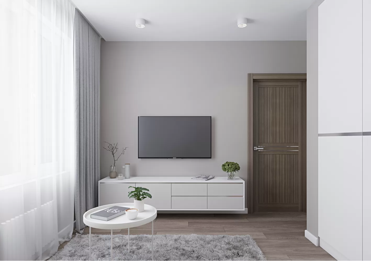 Гостевая комната — Дизайн-проект коттеджа в КГ Зеленый Бульвар, 98 м.кв. — студия дизайна  Interior12 