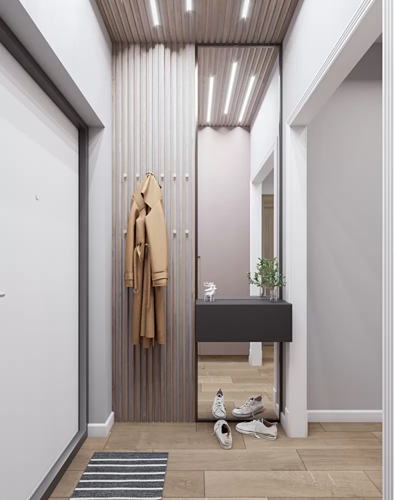 Холл — Дизайн-проект коттеджа в КГ Зеленый Бульвар, 98 м.кв. — студия дизайна  Interior12 