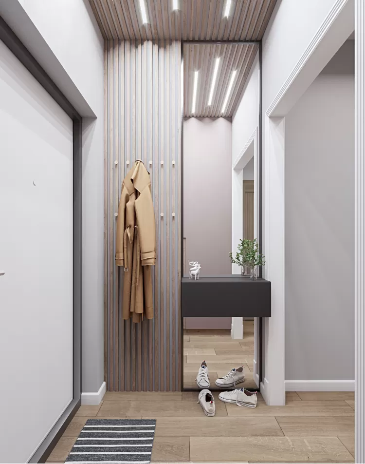 Холл — Дизайн-проект коттеджа в КГ Зеленый Бульвар, 98 м.кв. — студия дизайна  Interior12 