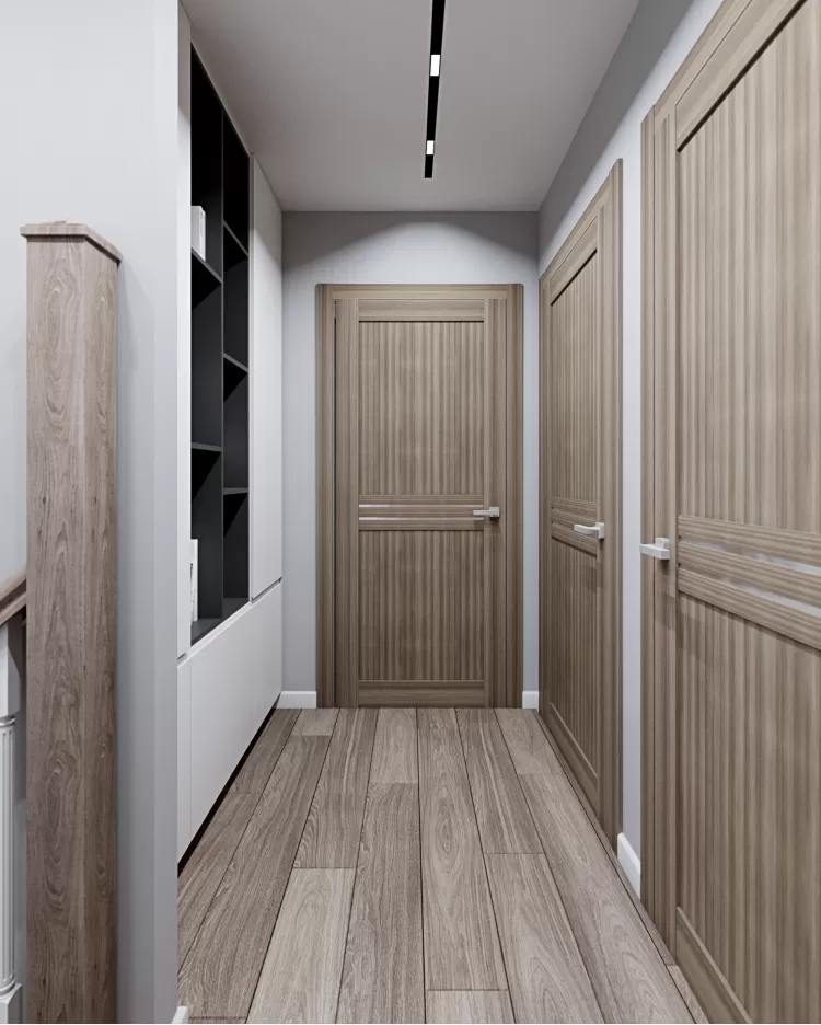 Коридор — Дизайн-проект коттеджа в КГ Зеленый Бульвар, 98 м.кв. — студия дизайна  Interior12 