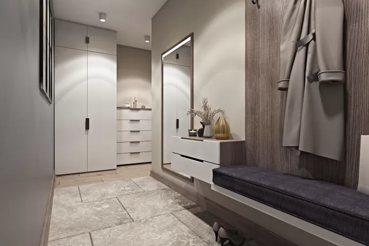 Холл - Дизайн-проект 2-кімнатної квартири, 44 м.кв - студія дизайну Interior12