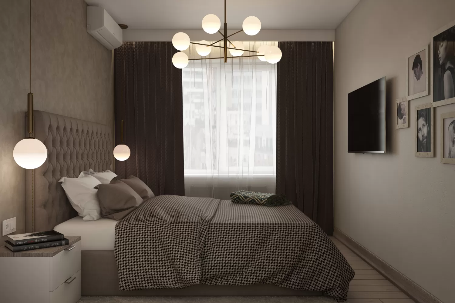 Спальня — Дизайн-проект 2-комнатной квартиры, 44 м.кв — студия дизайна  Interior12 