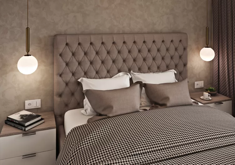 Спальня  — Дизайн-проект 2-комнатной квартиры, 44 м.кв — студия дизайна  Interior12 