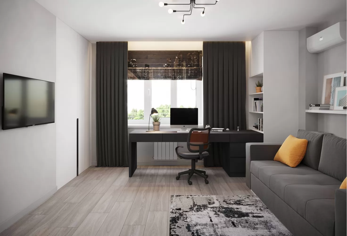 Детская-1 — Дизайн-проект 3-комнатной квартиры в ЖК Статус Групп, 106 м.кв — студия дизайна Inerior12