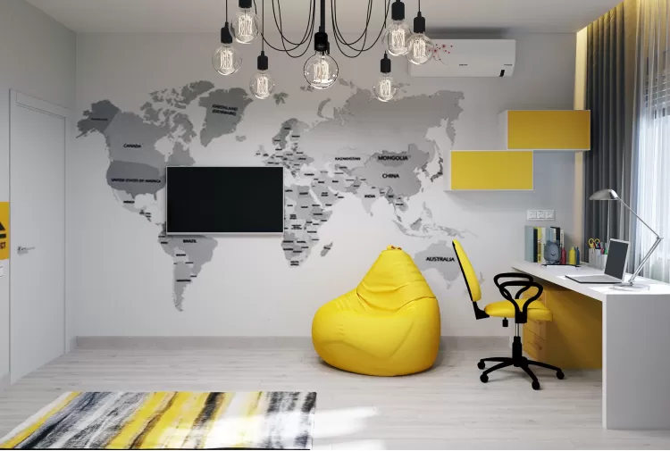 Детская-2 — Дизайн-проект 3-комнатной квартиры в ЖК Статус Групп, 106 м.кв — студия дизайна Inerior12