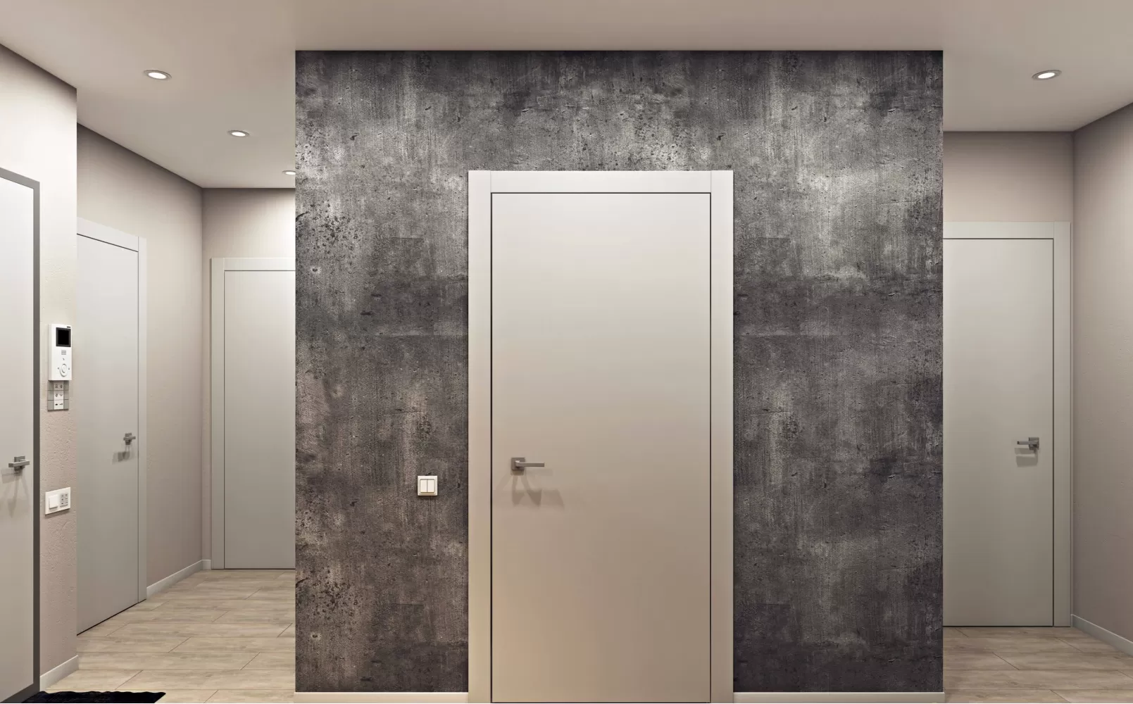 Коридор  — Дизайн-проект 3-комнатной квартиры в ЖК Статус Групп, 106 м.кв — студия дизайна Inerior12