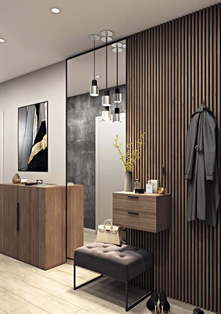 Прихожая — Дизайн-проект 3-комнатной квартиры в ЖК Статус Групп, 106 м.кв — студия дизайна Inerior12