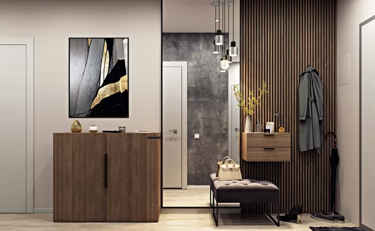 Прихожая — Дизайн-проект 3-комнатной квартиры в ЖК Статус Групп, 106 м.кв — студия дизайна Inerior12