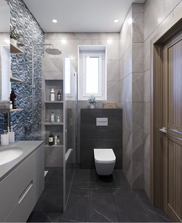 Фото: Санвузол - 2 – Дизайн-проект котеджу у КМ Зелений Бульвар, 98 м.кв – 697