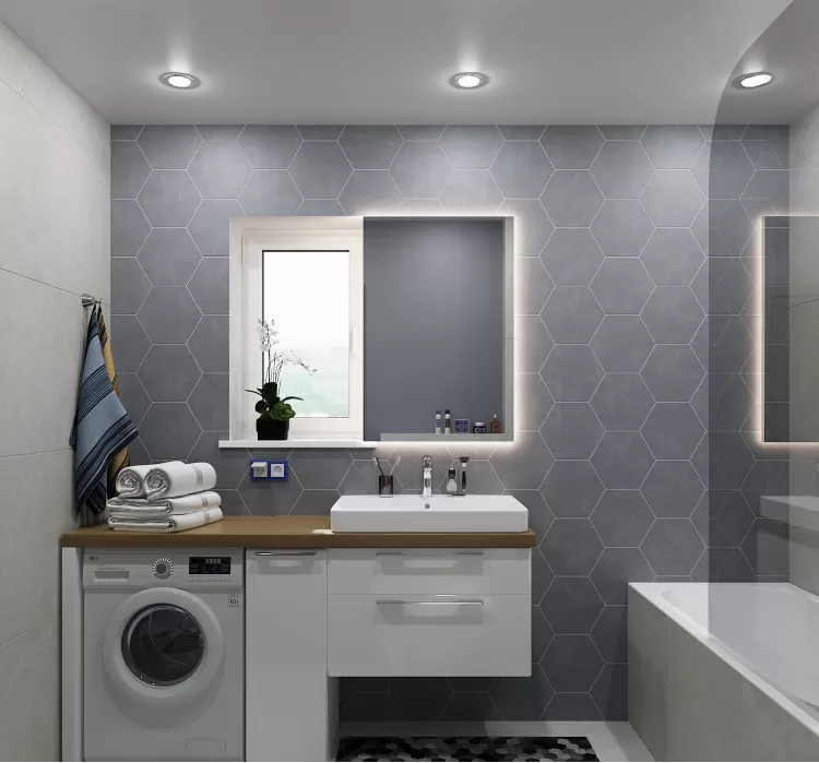 Фотографія: Санвузол-1 – Дизайн-проект котеджу у КМ Зелений Бульвар, 98 м.кв – 706