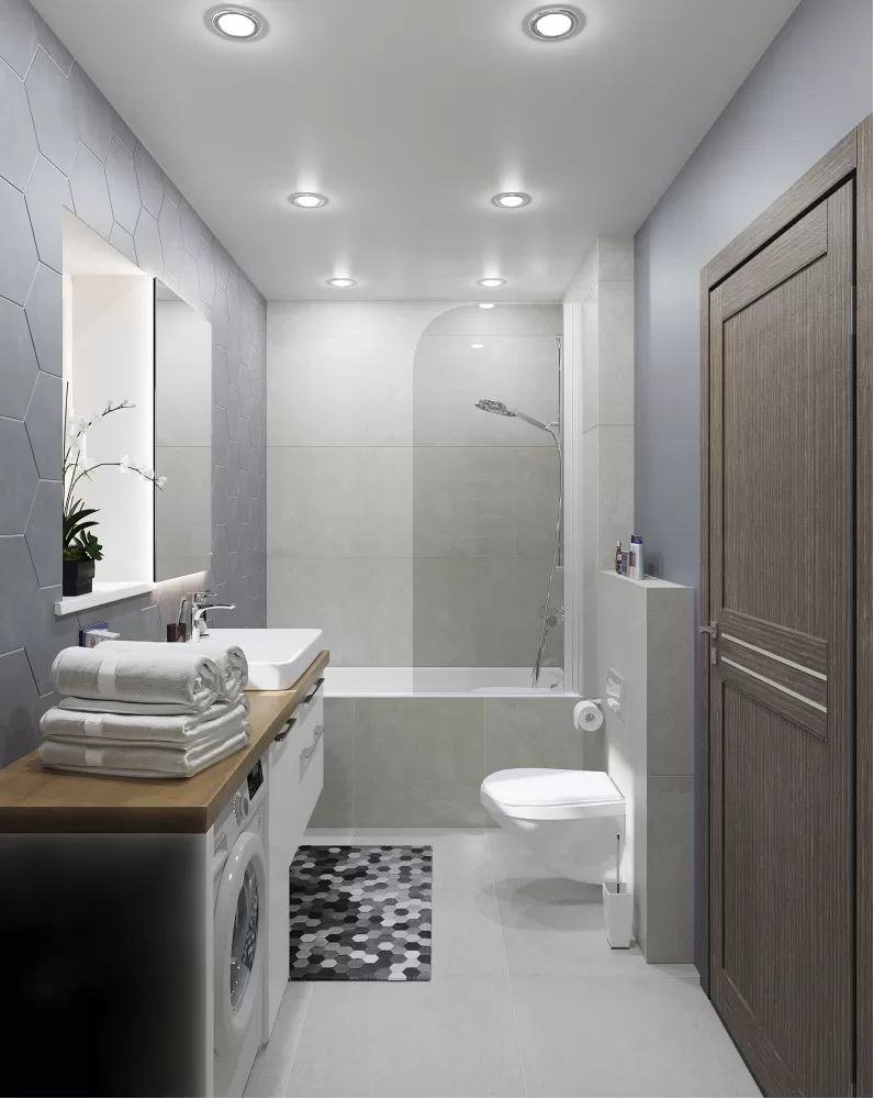 Фото інтер'єру: Санвузол-1 – Дизайн-проект котеджу у КМ Зелений Бульвар, 98 м.кв – 705