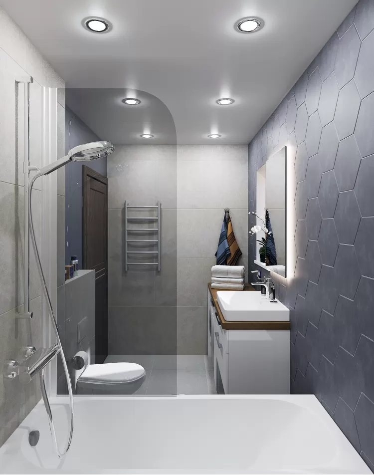 Фото дизайну: Санвузол-1, фото 3 – Дизайн-проект котеджу у КМ Зелений Бульвар, 98 м.кв – 704