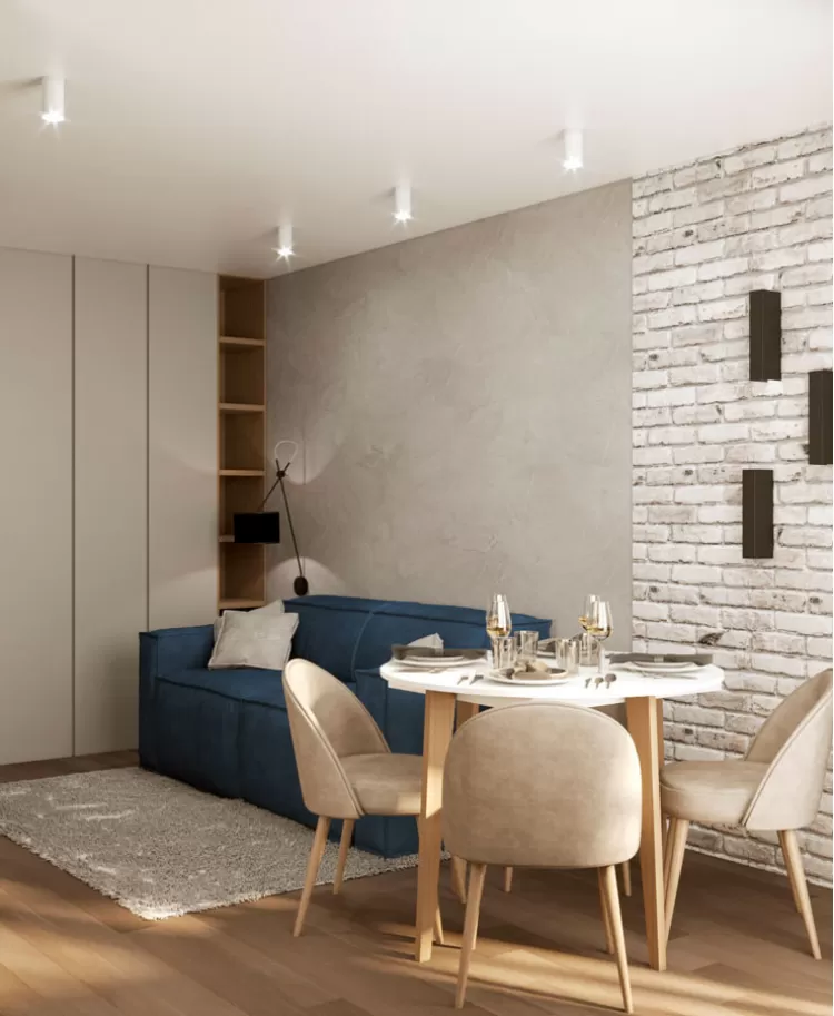 Кухня-гостиная – оригинальное фото идеи для дизайна № 2329