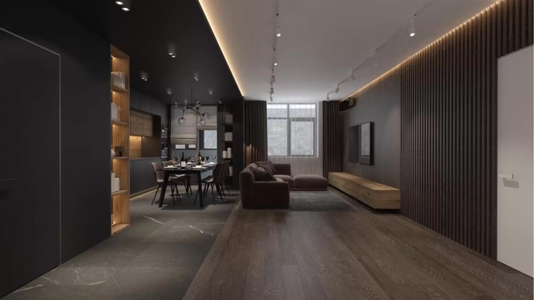 Студия в дизайн-проекте 2-х комнатной квартиры — Maksim Tsenkov