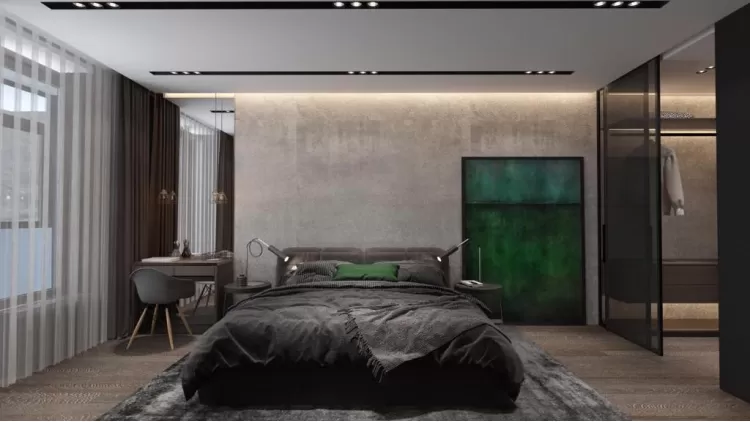 Спальня в дизайн-проекті 2-х кімнатної квартири.
