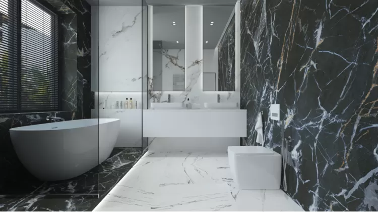 Фото: Ванная – Дизайн-проект 4-х комнатной квартиры — в ЖК Busov Hill – 347