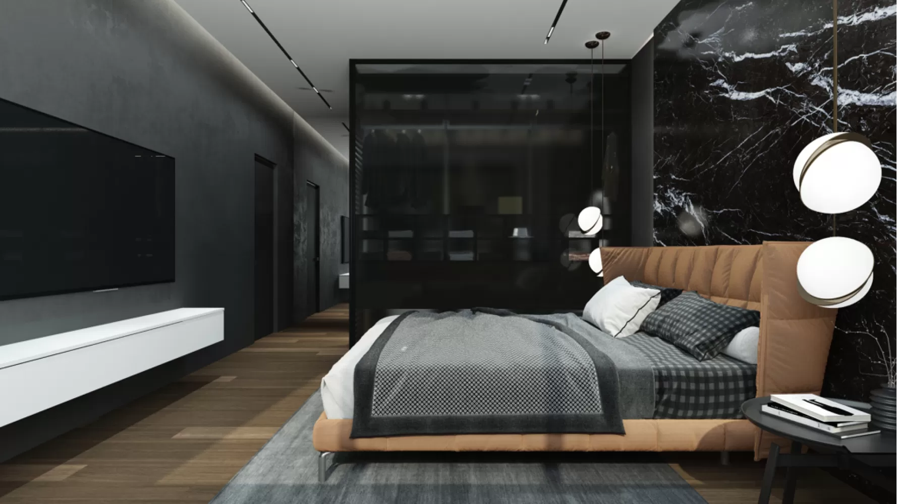 Спальня в дизайн-проекті 4-х кімнатної квартири - в ЖК Busov Hill - Maksim Tsenkov