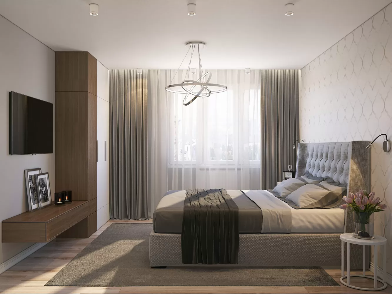 Спальня в дизайн-проекті квартири ЖК Viktori, 86 м. кв. - NS Interior Design