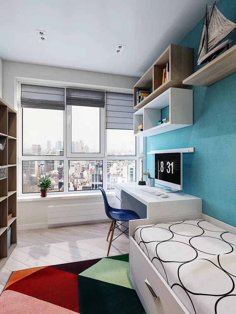 Детская в дизайн-проекте квартиры ЖК Адамант, 86 м.кв. — NS Interior Design