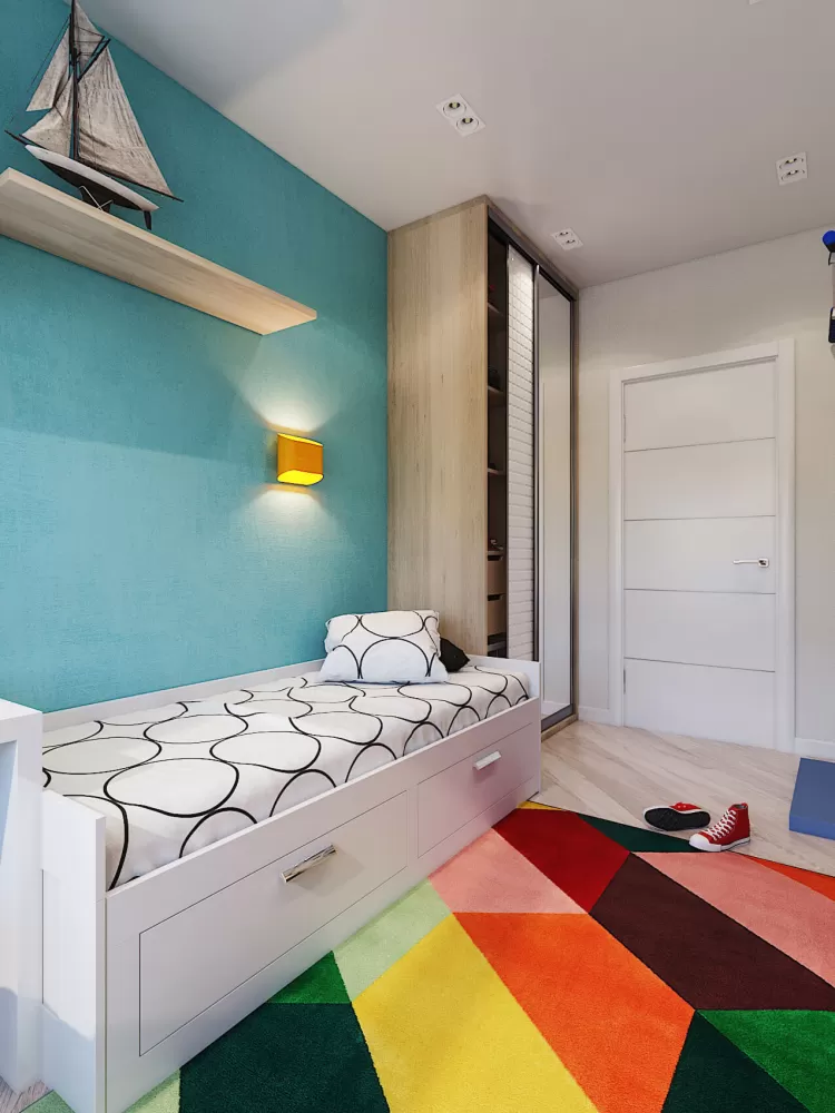 Детская в дизайн-проекте квартиры ЖК Адамант, 86 м.кв. — NS Interior Design