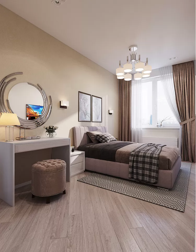 Спальня 1 в дизайн-проекті квартири ЖК Адамант, 86 м. кв. - NS Interior Design