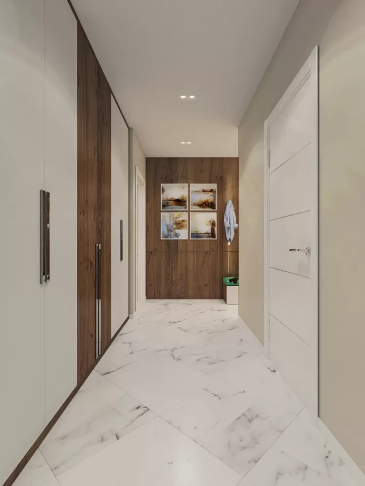 Коридор в дизайн-проекте квартиры ЖК Адамант, 86 м.кв. — NS Interior Design