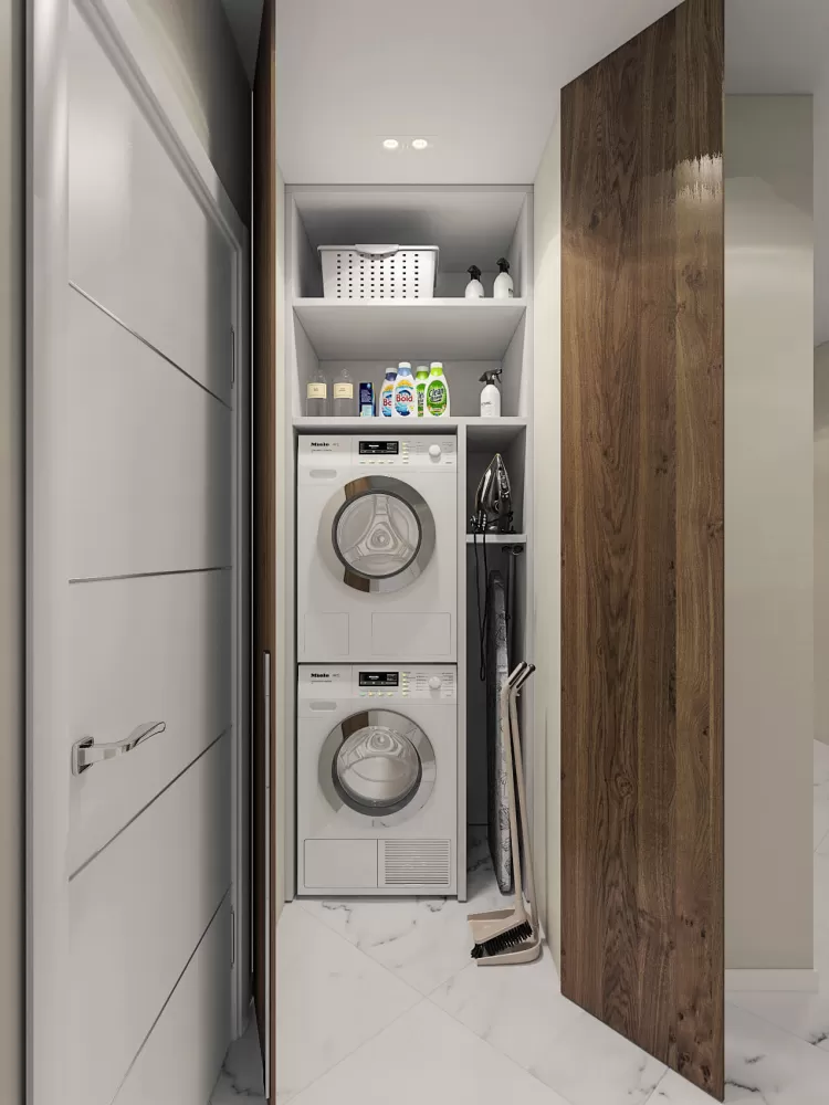 Бытовая зона в дизайн-проекте квартиры ЖК Адамант, 86 м.кв. — NS Interior Design