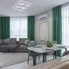 Кухня с гостиной в дизайн-проекте квартиры ЖК Адамант, 86 м.кв. — NS Interior Design