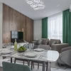 Кухня с гостиной в дизайн-проекте квартиры ЖК Адамант, 86 м.кв. — NS Interior Design