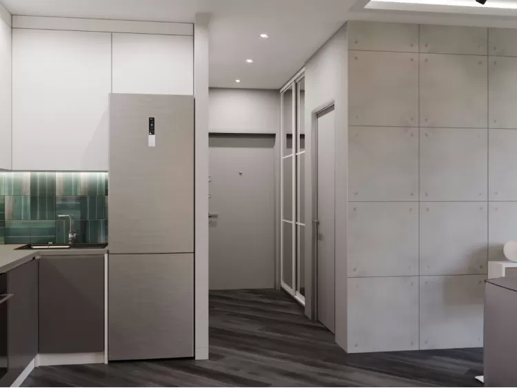 Кухня в дизайн-проекте квартиры ЖК Файна Таун,45м.кв — NS Interior Design