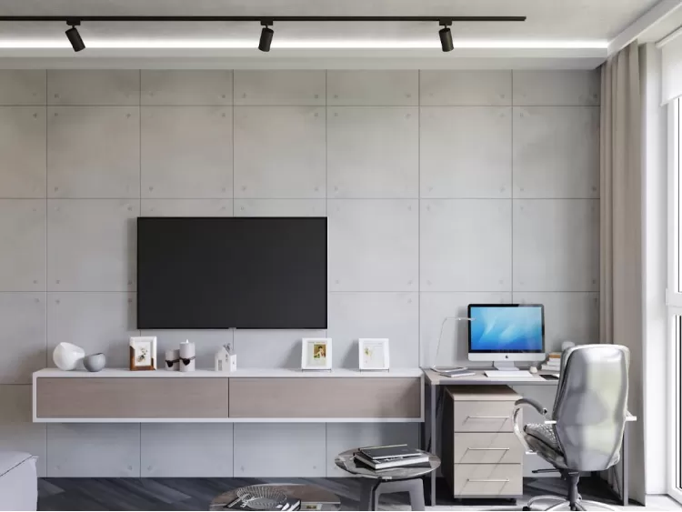 Вітальня в дизайн-проекті квартири ЖК Файна Таун, 45м.кв — NS Interior Design