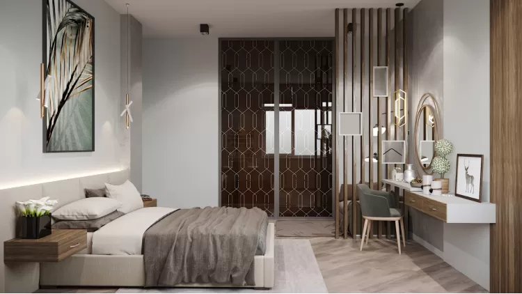 Спальня  – фото интерьера № 1087