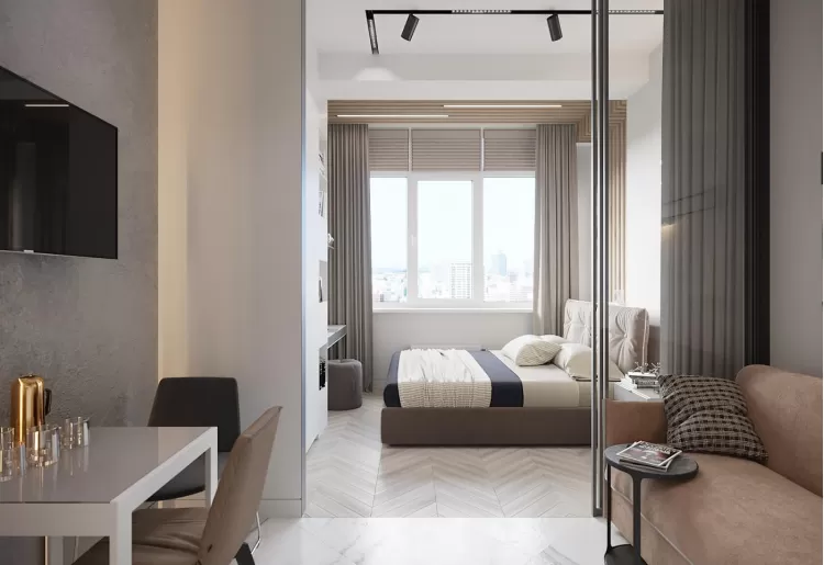 Гостиная в стиле минимализм - фото 2 – фото интерьера № 195