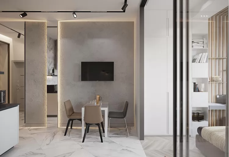 Дизайн гостиной в стиле минимализм