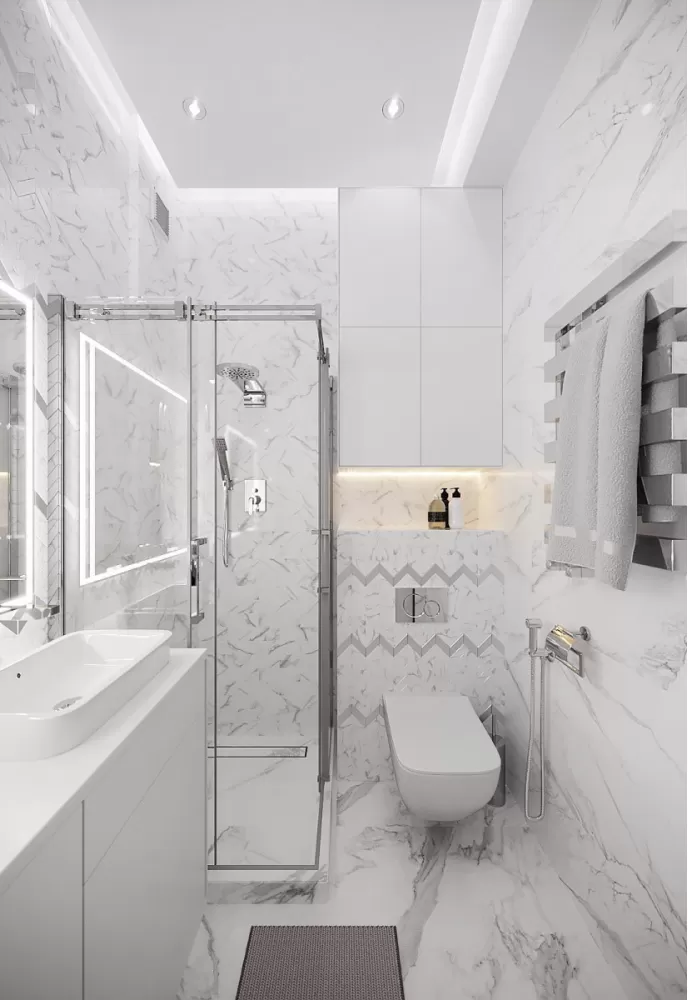 Фото интерьера: Ванная комната в стиле минимализм – “San Francisco Creative House" - 38м² – 190