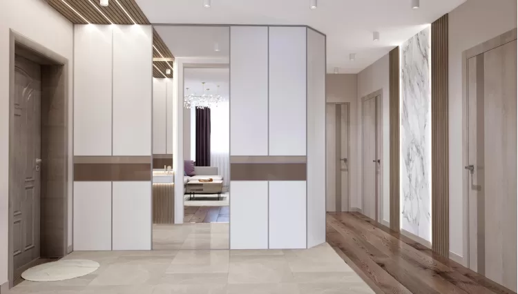 Гостиная в дизайн-проекте квартиры  ЖК Варшавский квартал, 95м.кв — студия дизайна NS interior Design