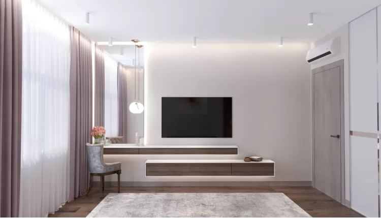 Спальня в дизайн-проекте квартиры  ЖК Варшавский квартал, 95м.кв — студия дизайна NS interior Design