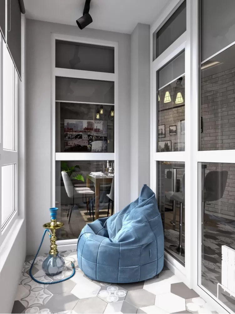 Балкон c панорамными окнами - фото 14